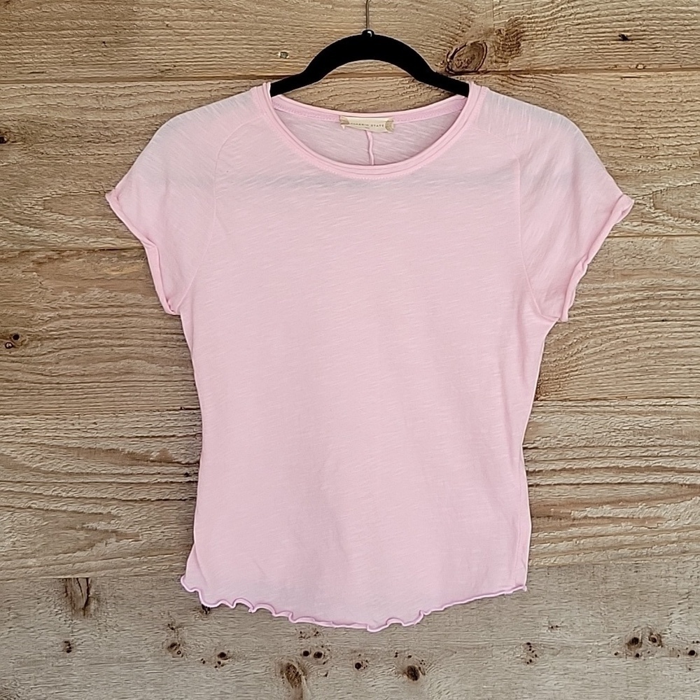 Altar'd State XSmall Baby Pink Cropped Tee